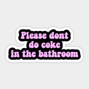 Coke meme pastel pink Sticker